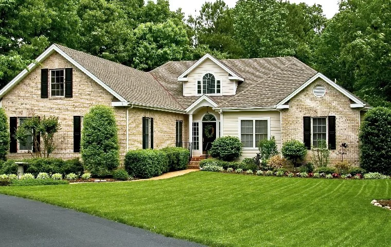 Charming brick house with landscaped lawn in Ada, MI.